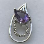 SOLID SILVER NATURAL AMETHYST HKPDEM103