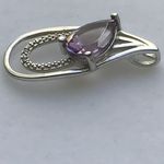 SOLID SILVER NATURAL AMETHYST HKPDEM103