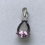 SOLID SILVER NATURAL AMETHYST PENDANT HKPDE104