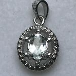 SOLID SILVER NATURAL AQUAMARINE PENDANT HKPDEMPOO10