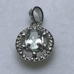 SOLID SILVER NATURAL AQUAMARINE PENDANT HKPDEMPOO10