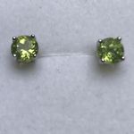 SOLID SILVER NATURAL PERIDOT STUD EARRING HKERSTUDRND6MM