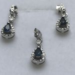 SOLID SILVER NATURAL SAPPHIRE WKEM131
