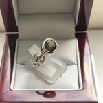 SOLID SILVER OLIVE QUARTZ RING AGR2114408