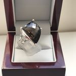 SOLID SILVER SMOKEY QUARTZ RING AGR20223