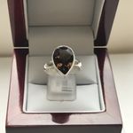 SOLID SILVER SMOKEY QUARTZ RING AGR20229372