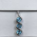 SOLID SILVER TOPAZ BLUE PENDANT AGPA2112801