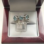 SOLID SILVER TOPAZ BLUE RING AGR2095204