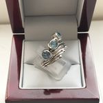 SOLID SILVER TOPAZ BLUE RING AGR2095204