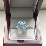 SOLID SILVER TOPAZ BLUE RING AGR2100504