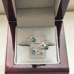 SOLID SILVER TOPAZ BLUE RING AGR2114002