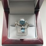 STERLING SILVER TOPAZ BLUE RING AGR2055309