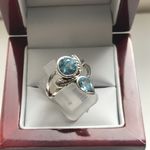 STERLING SILVER TOPAZ BLUE RING AGR2055309