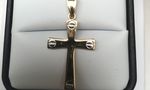 TWO TONE 9 CARAT GOLD CROSS PENDANT