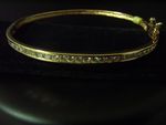 Tennis Rose Gold Hinged Bangle 9 Carat Tennis B Hinged 9 CR