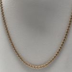 YELLOW GOLD 9 CARAT TUBULAR ROPE CHAIN AG0181Y